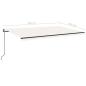 Preview: Automatische Markise mit LED & Windsensor 500x350 cm Creme