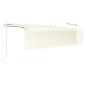 Preview: Markise Automatisch mit Rollo LED Windsensor 5x3 m Creme