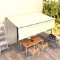Preview: ARDEBO.de - Markise Manuell Einziehbar mit Rollo 5x3 m Creme