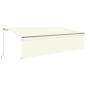 Preview: Markise Manuell Einziehbar mit Rollo 5x3 m Creme