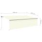 Preview: Markise Automatisch Einziehbar mit Volant 5x3 m Creme