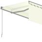 Preview: Markise Automatisch Einziehbar mit Volant 5x3 m Creme