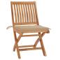 Preview: Klappbare Gartenstühle mit Kissen 6 Stk. Massivholz Teak