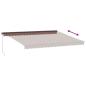 Preview: Markise Manuell mit LEDs Braun 450x350 cm