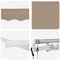 Preview: Einziehbare Markise Beige 300 x 200 cm Stoff