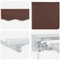 Preview: Markisenrahmen Braun 400 x 200 cm Polyester mit PU-Beschichtung