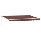 Preview: Einziehbare Markise Braun 400 x 200 cm Stoff