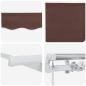 Preview: Einziehbare Markise Braun 400 x 200 cm Stoff