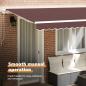 Preview: Einziehbare Markise Braun 400 x 200 cm Stoff