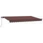 Preview: Ausziehbare Markise Braun 400 x 200 cm Stoff