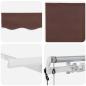 Preview: Einziehbare Markise Braun 400 x 200 cm Stoff