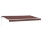 Preview: Einziehbare Markise Braun 400 x 200 cm Stoff