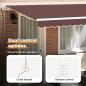 Preview: Einziehbare Markise Braun 400 x 200 cm Stoff