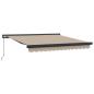 Preview: Einziehbare Markise Beige 300 x 250 cm Stoff und Metall