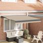 Preview: ARDEBO.de - Ausziehbare Markise Beige 300 x 250 cm Stoff und Metall