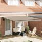 Preview: ARDEBO.de - Einziehbare Markise Beige 400 x 300 cm Stoff und Aluminium