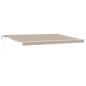 Preview: Elektrische ausziehbare Markise Beige 450 x 350 cm