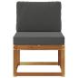 Preview: Outdoor Mittelsofa Massivholz Akazie Natur 59 x 63 x 73 cm
