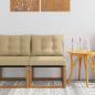 Preview: ARDEBO.de - Outdoor Mittelsofa Massivholz Akazie und Textilene Stoff Natur