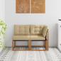Preview: ARDEBO.de - 2 stk. Outdoor Mittel- und Ecksofa Natur