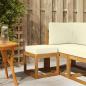 Preview: ARDEBO.de - Outdoor Hocker Bank Massivholz Akazie Natur