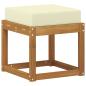 Preview: Outdoor Hocker Bank Massivholz Akazie Natur
