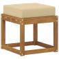 Preview: Outdoor Hocker Bank Massivholz Akazie Natur