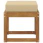 Preview: Outdoor Hocker Bank Massivholz Akazie Natur