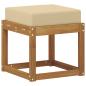 Preview: Outdoor Hocker Bank Massivholz Akazie Natur