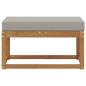 Preview: Outdoor Hocker Bank Massivholz Akazie Natur