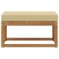 Preview: Outdoor Hocker Bank Massivholz Akazie Natur