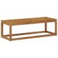 Preview: Outdoor Hocker Bank Massivholz Akazie Natur 115 x 43 x 37 cm