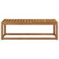 Preview: Outdoor Hocker Bank Massivholz Akazie Natur 115 x 43 x 37 cm