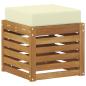 Preview: Outdoor Hocker Bank Massivholz Akazie Natur