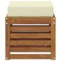 Preview: Outdoor Hocker Bank Massivholz Akazie Natur