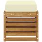 Preview: Outdoor Hocker Bank Massivholz Akazie Natur
