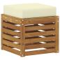 Preview: Outdoor Hocker Bank Massivholz Akazie Natur