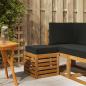 Preview: ARDEBO.de - Outdoor Hocker Bank Massivholz Akazie Natur
