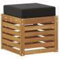 Preview: Outdoor Hocker Bank Massivholz Akazie Natur