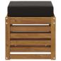 Preview: Outdoor Hocker Bank Massivholz Akazie Natur