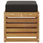 Preview: Outdoor Hocker Bank Massivholz Akazie Natur