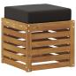 Preview: Outdoor Hocker Bank Massivholz Akazie Natur