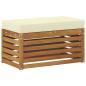 Preview: Outdoor Hocker Bank Massivholz Akazie Natur