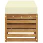 Preview: Outdoor Hocker Bank Massivholz Akazie Natur