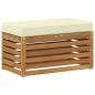 Preview: Outdoor Hocker Bank Massivholz Akazie Natur