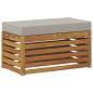 Preview: Outdoor Hocker Bank Massivholz Akazie Natur