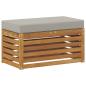 Preview: Outdoor Hocker Bank Massivholz Akazie Natur