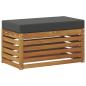 Preview: Outdoor Hocker Bank Massivholz Akazie Natur