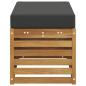 Preview: Outdoor Hocker Bank Massivholz Akazie Natur