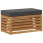 Preview: Outdoor Hocker Bank Massivholz Akazie Natur